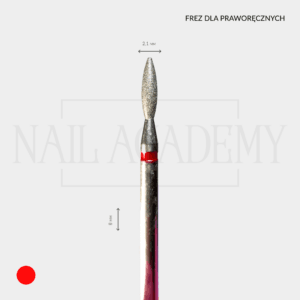 Frez Diamentowy Płomyk #1 czerwony