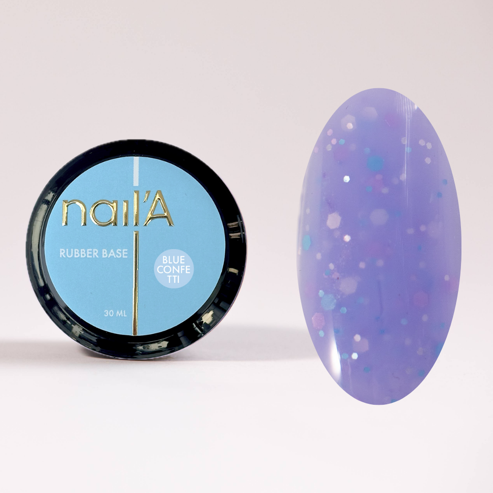 Rubber Base Blue Confetti 15 ml